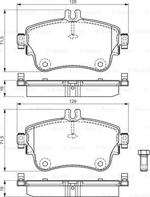 BOSCH 0 986 494 663 - Set placute frana,frana disc aaoparts.ro