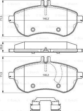 BOSCH 0 986 494 667 - Set placute frana,frana disc aaoparts.ro