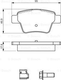 BOSCH 0 986 494 605 - Set placute frana,frana disc aaoparts.ro