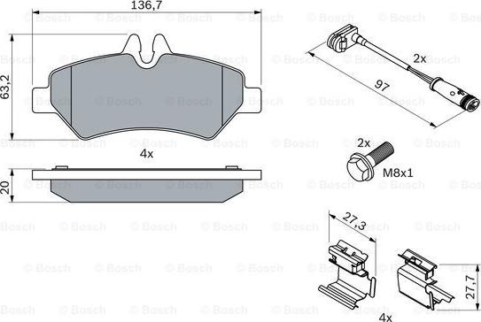 BOSCH 0 986 494 601 - Set placute frana,frana disc aaoparts.ro