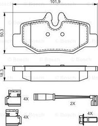 BOSCH 0 986 494 603 - Set placute frana,frana disc aaoparts.ro