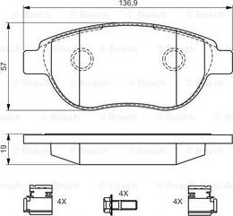 BOSCH 0 986 494 602 - Set placute frana,frana disc aaoparts.ro