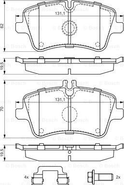 BOSCH 0 986 494 607 - Set placute frana,frana disc aaoparts.ro