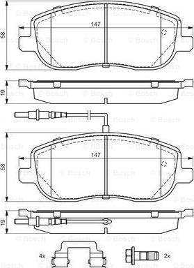 BOSCH 0 986 494 615 - Set placute frana,frana disc aaoparts.ro