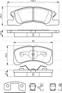 BOSCH 0 986 494 610 - Set placute frana,frana disc aaoparts.ro