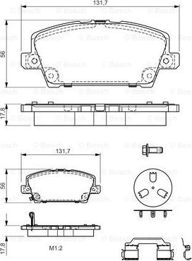 BOSCH 0 986 494 611 - Set placute frana,frana disc aaoparts.ro