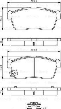 BOSCH 0 986 494 618 - Set placute frana,frana disc aaoparts.ro