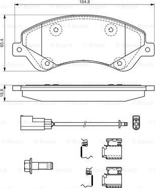 BOSCH 0 986 494 613 - Set placute frana,frana disc aaoparts.ro