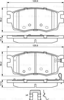 BOSCH 0 986 494 617 - Set placute frana,frana disc aaoparts.ro