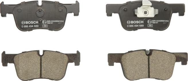 BOSCH 0 986 494 689 - Set placute frana,frana disc aaoparts.ro