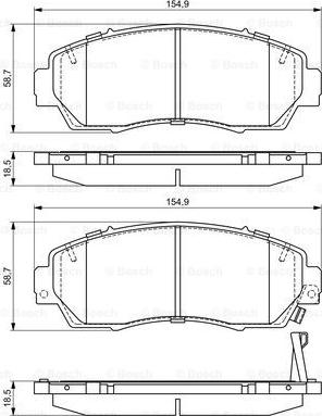 BOSCH 0 986 494 685 - Set placute frana,frana disc aaoparts.ro