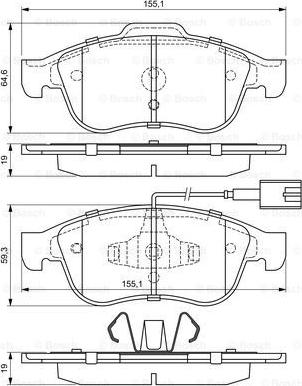 BOSCH 0 986 494 680 - Set placute frana,frana disc aaoparts.ro