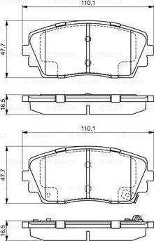 BOSCH 0 986 494 688 - Set placute frana,frana disc aaoparts.ro