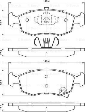 BOSCH 0 986 494 687 - Set placute frana,frana disc aaoparts.ro