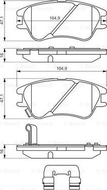 BOSCH 0 986 494 630 - Set placute frana,frana disc aaoparts.ro