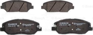 BOSCH 0 986 494 631 - Set placute frana,frana disc aaoparts.ro