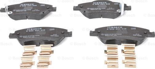 BOSCH 0 986 494 638 - Set placute frana,frana disc aaoparts.ro