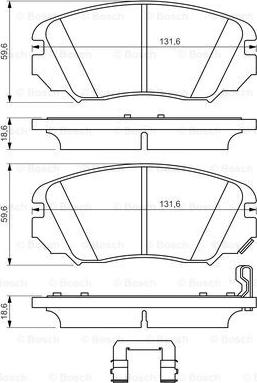 BOSCH 0 986 494 632 - Set placute frana,frana disc aaoparts.ro