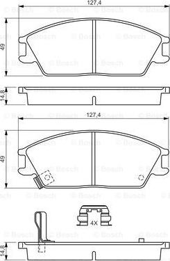 BOSCH 0 986 494 620 - Set placute frana,frana disc aaoparts.ro