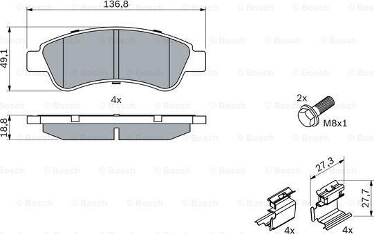 BOSCH 0 986 494 623 - Set placute frana,frana disc aaoparts.ro