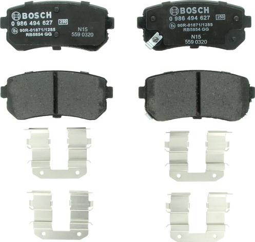 BOSCH 0 986 494 627 - Set placute frana,frana disc aaoparts.ro