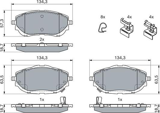 BOSCH 0 986 494 676 - Set placute frana,frana disc aaoparts.ro