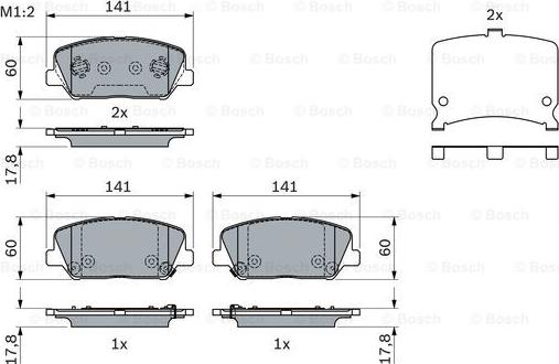 BOSCH 0 986 494 671 - Set placute frana,frana disc aaoparts.ro