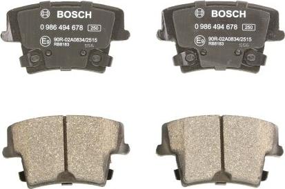 BOSCH 0 986 494 678 - Set placute frana,frana disc aaoparts.ro