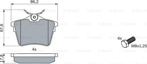 BOSCH 0 986 494 095 - Set placute frana,frana disc aaoparts.ro