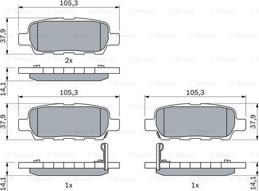 BOSCH 0 986 494 090 - Set placute frana,frana disc aaoparts.ro