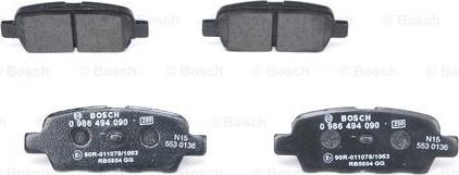 BOSCH 0 986 494 090 - Set placute frana,frana disc aaoparts.ro