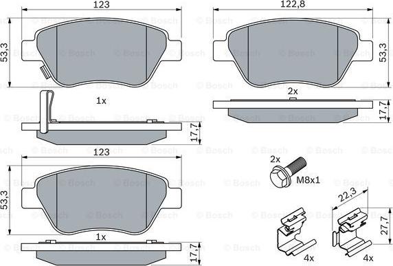 BOSCH 0 986 494 092 - Set placute frana,frana disc aaoparts.ro