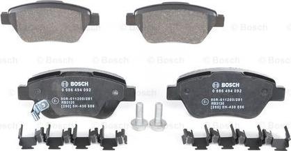 BOSCH 0 986 494 092 - Set placute frana,frana disc aaoparts.ro