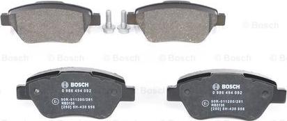 BOSCH 0 986 494 092 - Set placute frana,frana disc aaoparts.ro