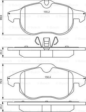 BOSCH 0 986 494 044 - Set placute frana,frana disc aaoparts.ro