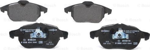 BOSCH 0 986 494 044 - Set placute frana,frana disc aaoparts.ro