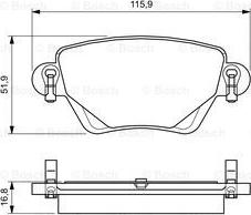 BOSCH 0 986 494 046 - Set placute frana,frana disc aaoparts.ro