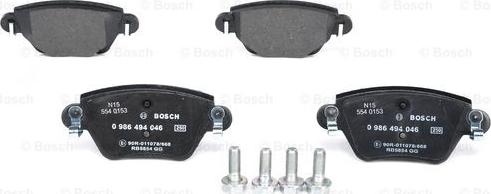 BOSCH 0 986 494 046 - Set placute frana,frana disc aaoparts.ro