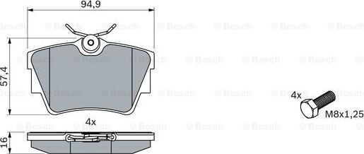 BOSCH 0 986 494 040 - Set placute frana,frana disc aaoparts.ro