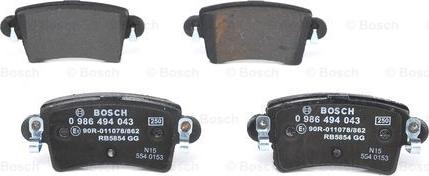 BOSCH 0 986 494 043 - Set placute frana,frana disc aaoparts.ro