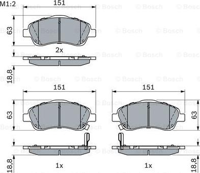 BOSCH 0 986 494 054 - Set placute frana,frana disc aaoparts.ro