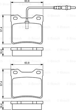 BOSCH 0 986 494 055 - Set placute frana,frana disc aaoparts.ro