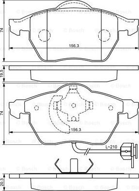 BOSCH 0 986 494 050 - Set placute frana,frana disc aaoparts.ro