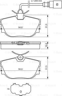 BOSCH 0 986 494 051 - Set placute frana,frana disc aaoparts.ro