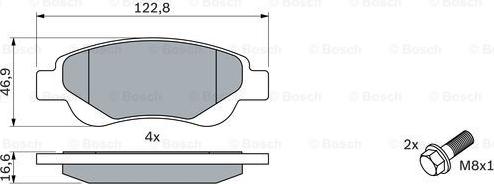 BOSCH 0 986 494 065 - Set placute frana,frana disc aaoparts.ro