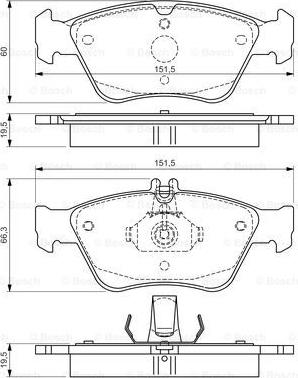 BOSCH 0 986 494 002 - Set placute frana,frana disc aaoparts.ro