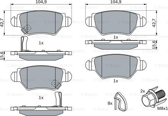 BOSCH 0 986 494 014 - Set placute frana,frana disc aaoparts.ro