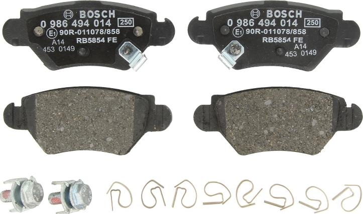 BOSCH 0 986 494 014 - Set placute frana,frana disc aaoparts.ro