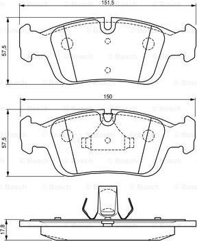 BOSCH 0 986 494 015 - Set placute frana,frana disc aaoparts.ro