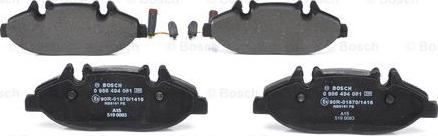 BOSCH 0 986 494 081 - Set placute frana,frana disc aaoparts.ro